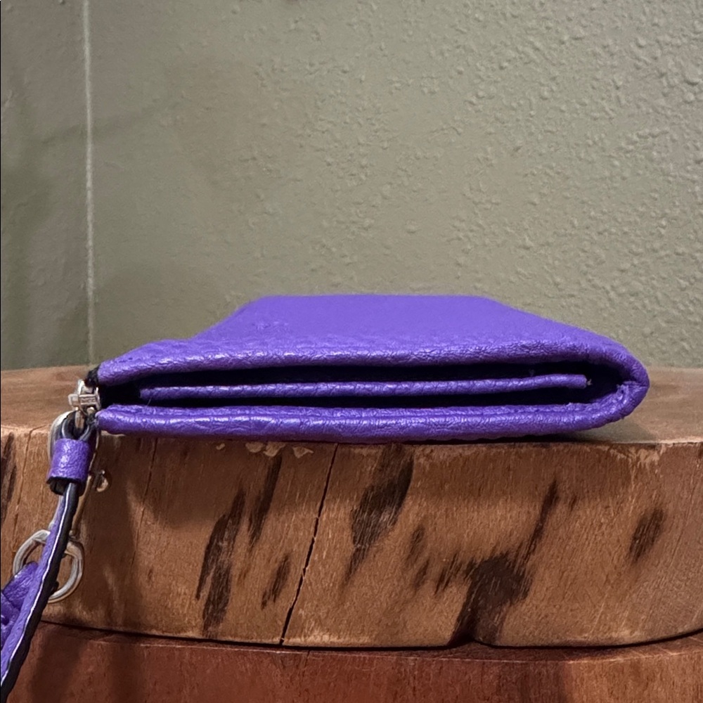 NEW COACH BLEECKER L ZIP WALLET IN PURPLE IRIS - Picture 7 of 15